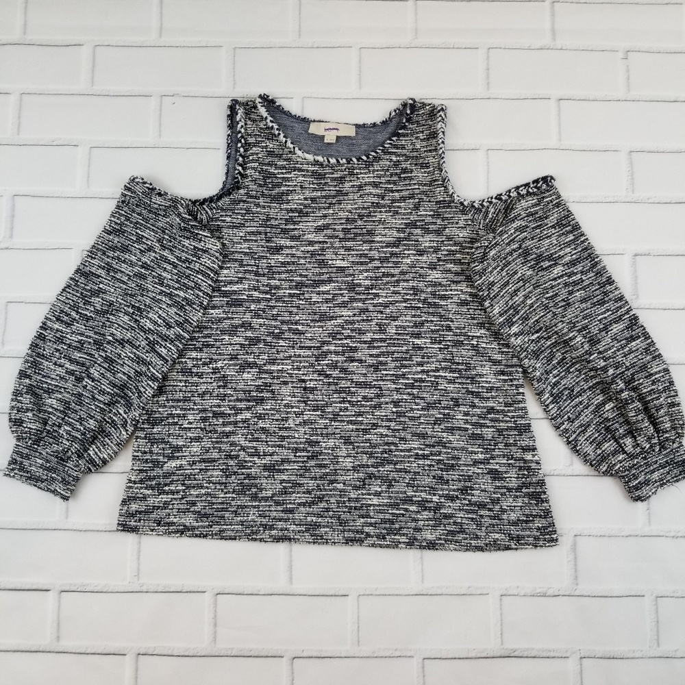 Loft Blue Marled Cold Shoulder longs Sleev…
